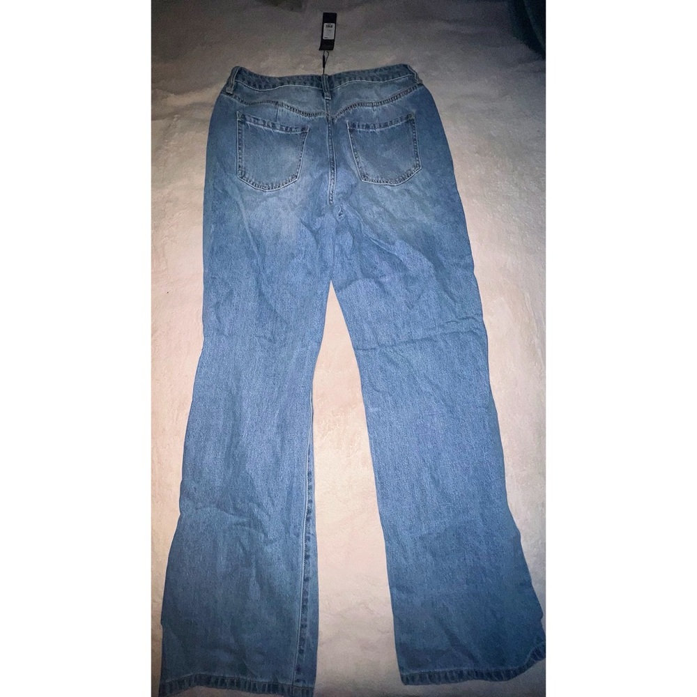 Light Blue Ripped High Waisted Jeans - Picture 4 of 5